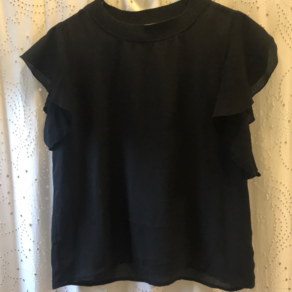 black short sleeve blouse